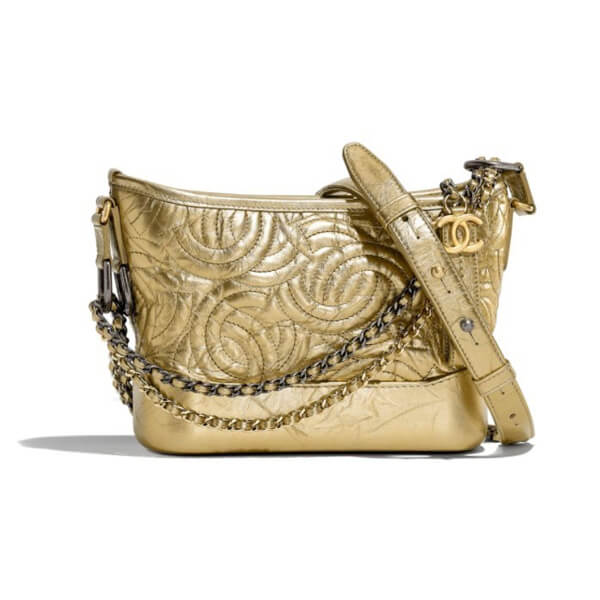 【シャネル】シャネル☆ショルダー バッグ メタリック 金 A91810 B00906 N4826